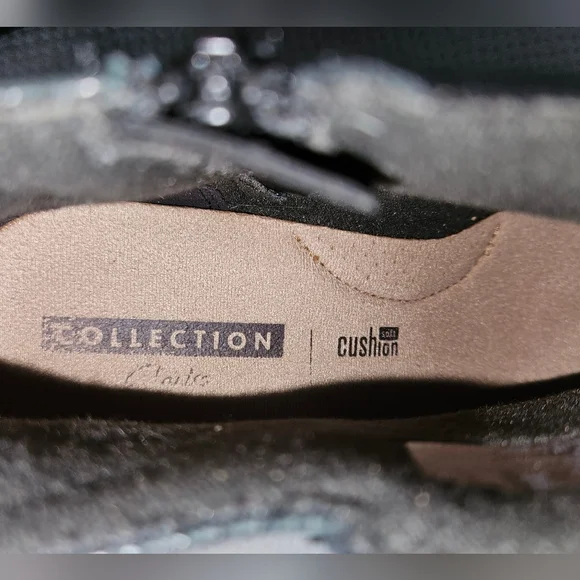 Clarks Collection Womens Emslie Monet SZ 7.5M Leather Ankle Booties Heel… - Picture 5 of 9